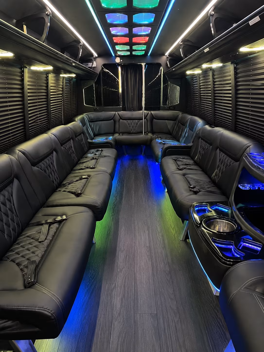 camarillo 20 passenger party bus interior