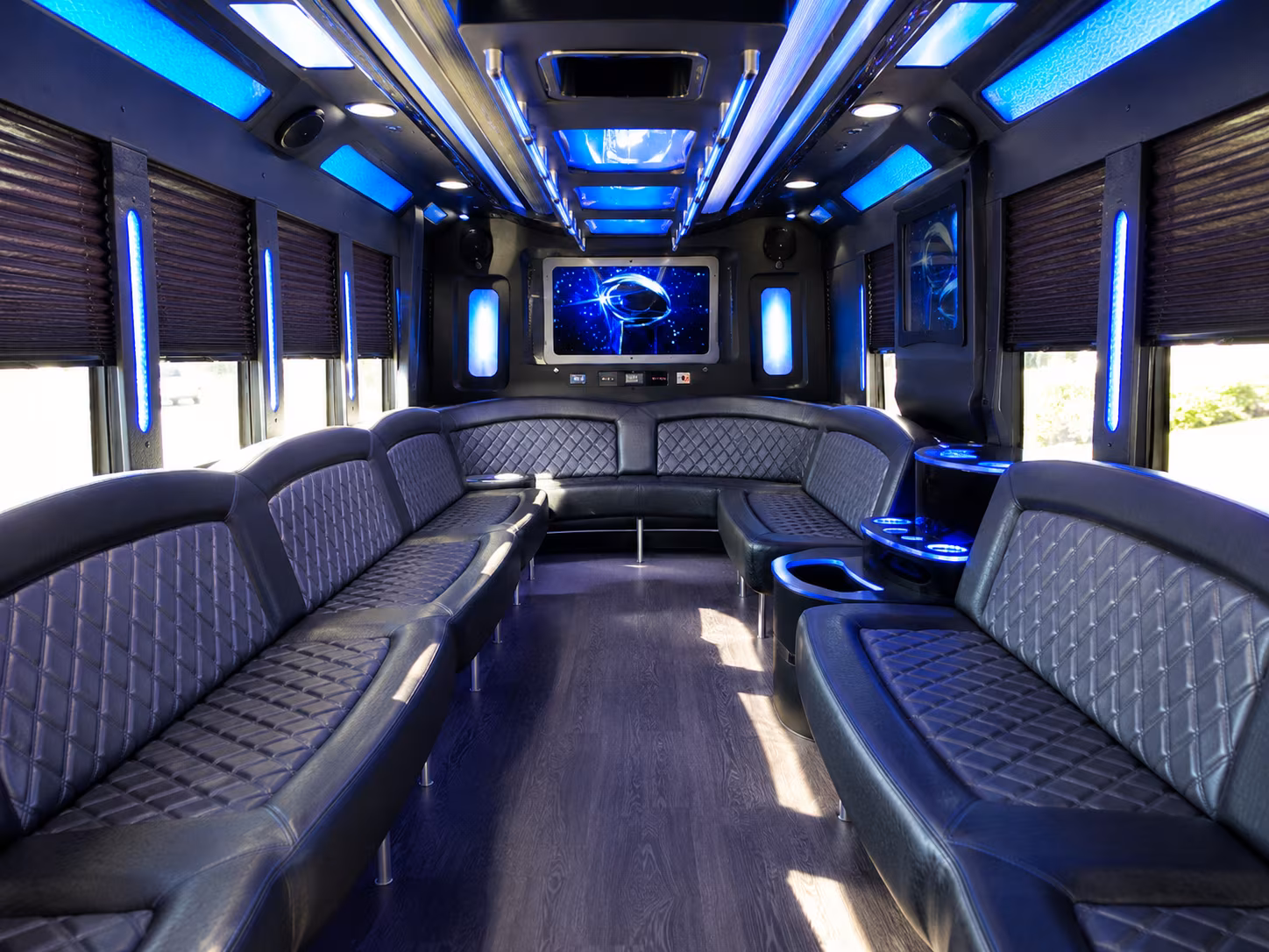 camarillo 28 passenger party bus inside