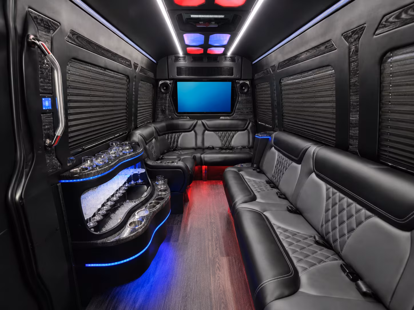 camarillo 30 passenger party bus interior