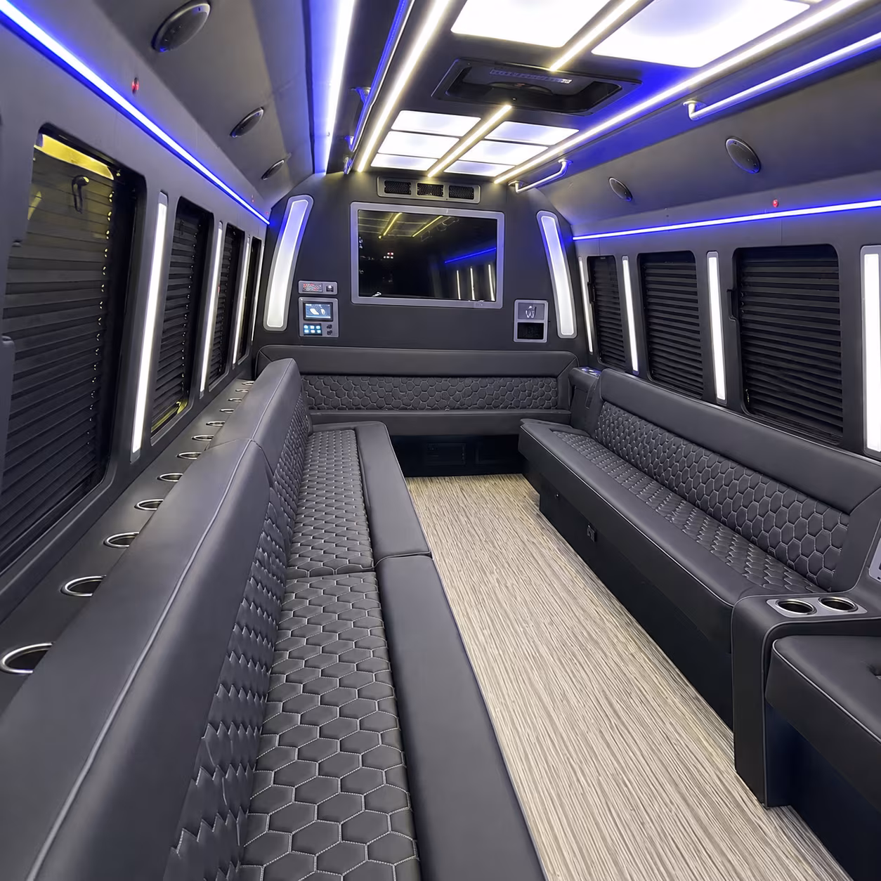 camarillo 40 passenger party bus inside